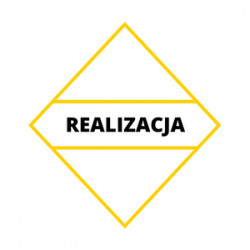 realizacja ikona3 słowo realizacja w ikonie rombu